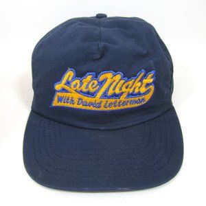 Late Night with David Letterman Hat Cap Snapback VTG 90s USA Made Embroidered